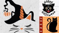 14+ Halloween Cat Svg Cat Face Svg Free