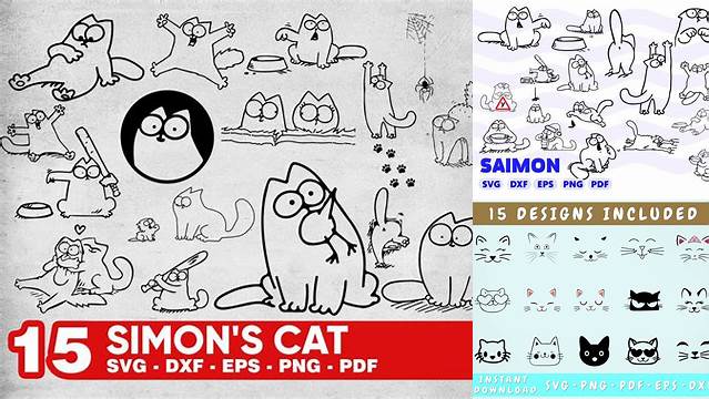 23+ Cat Face Cricut Simon's Cat Svg