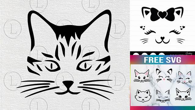 4+ Cat Face Free Svg Cat Tree Svg