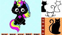 44+ Free Black Cat Svg Unicorn Cat Svg