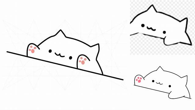 48+ Bongo Cat Svg Black And White Cat Svg