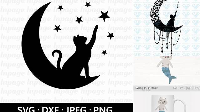 48+ Purrmaid Svg Moon Cat Svg