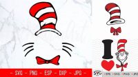 50+ Cat In The Hat Face Svg Cat Clipart Svg