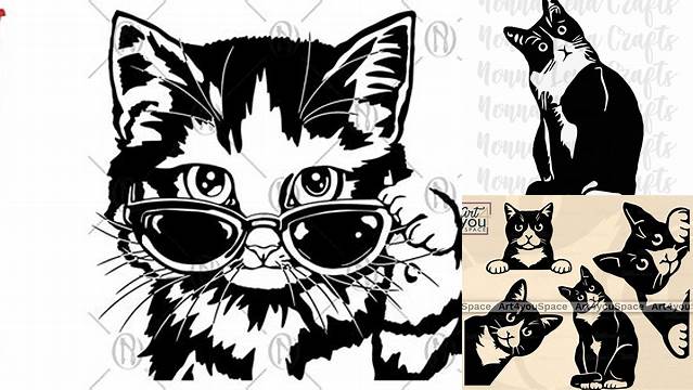 50+ Tuxedo Cat Svg Free Cat With Sunglasses Svg