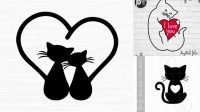 55+ Cat Cartoon Svg Cat Heart Svg