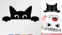 57+ Cat Treats Svg Peeking Cat Svg