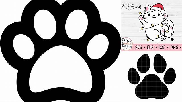 59+ Free Christmas Cat Svg Free Svg Cat Paw Print