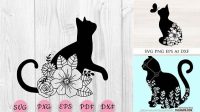 63+ Cat Mama Svg Floral Cat Svg