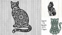 63+ Mandala Cat Svg Cat Mom Svg Free