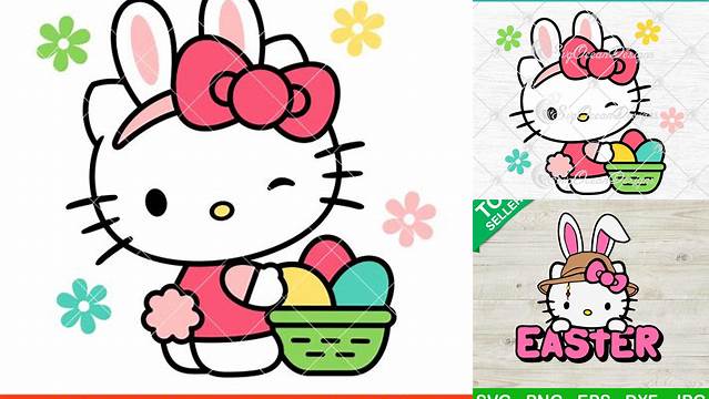 65+ Meow Svg Hello Kitty Easter Svg