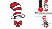 68+ Cartoon Cat Svg Cat In The Hat Free Svg