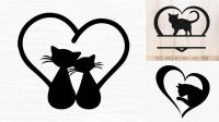 68+ Cat Heart Svg Cat Svg Free