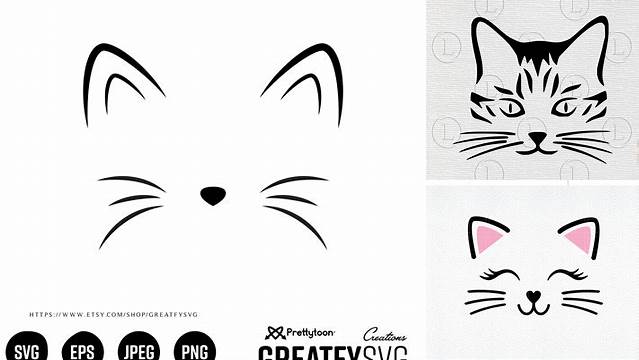 88+ Kitten Face Svg Cat Svg Outline