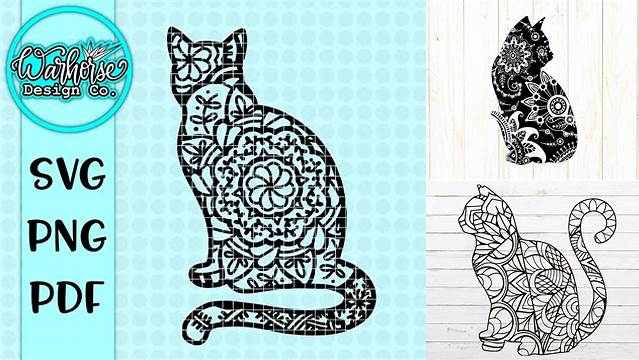 95+ Cat Mermaid Svg Mandala Cat Svg