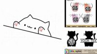 97+ Cat Monogram Svg Bongo Cat Svg