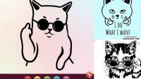 98+ Middle Finger Cat Svg Cat With Glasses Svg