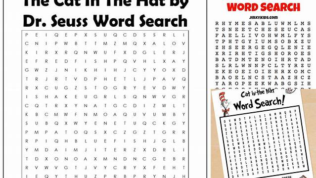 Dr Seuss Printable Hat - Printable Word Searches