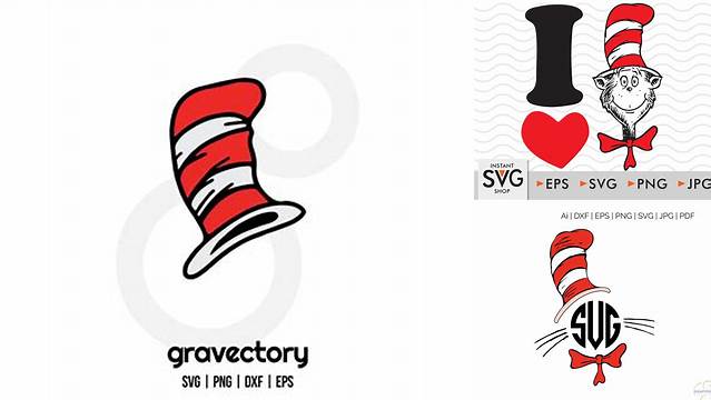 Cat In The Hat SVG File Free - Gravectory