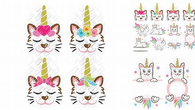 Caticorn SVG in SVG/DXF/EPS/JPG/PNG • OhMyCuttables