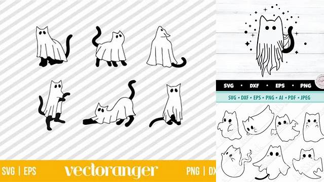 Halloween Png, Cat Svg, Cat Ghost png, Cat Halloween Svg, Spooky Season