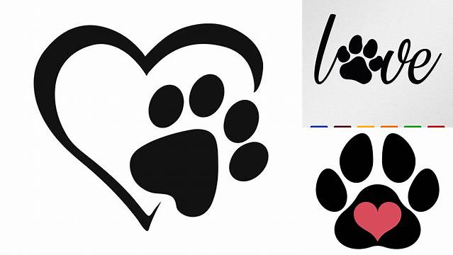 Cat Paw Print SVG Pet Paw Print SVG,Love SVG Dog Paws Cat Paw Print svg