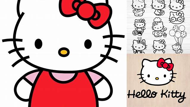 SVG Cricut SCAL Hello Kitty | Приглашения hello kitty, Легкие рисунки