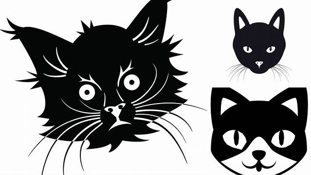 Black Cat Face svg vector | UIDownload