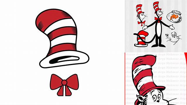 Cat in the hat SVG, Dr Seuss Clip art, Dr Seuss SVG, Cat in the hat,DIY