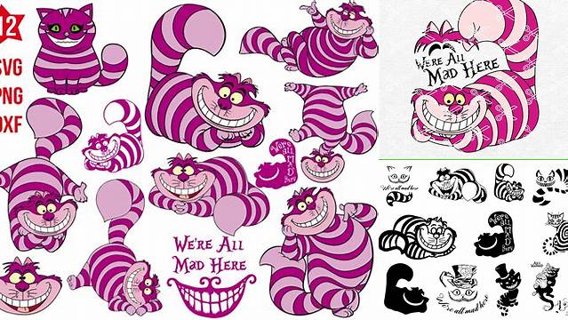 Cheshire Cat SVG Archives | PREMIUM AND FREE SVG DXF PNG CUT FILES FOR