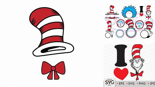 Cat in the Hat Svg, Dr. Seuss Svg File, Dr Seuss Svg Files,Cat in The