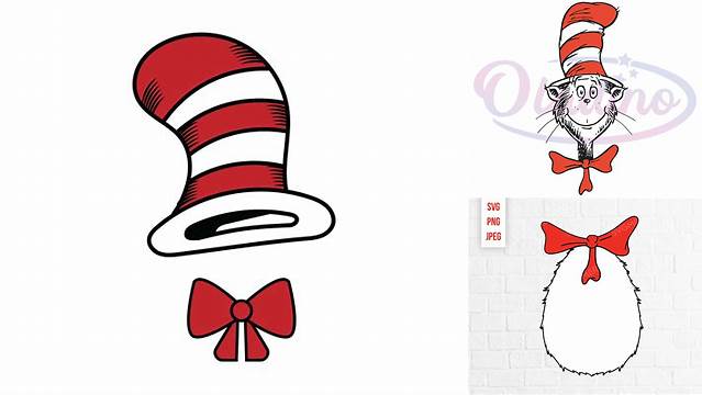 Cat In The Hat Belly svg SVG PNG And JPEG Clipart Design | Etsy