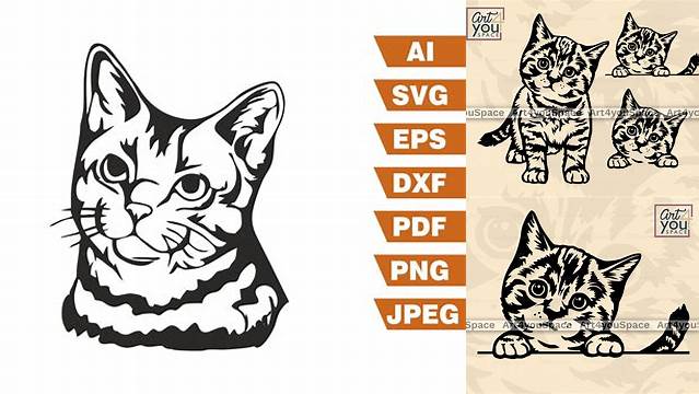 Little Cat SVG PNG DXF Cricut, Vector, Clipart, Download – Art4youSpace